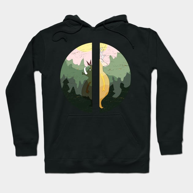 Looking for Deer and wild pig Hoodie by Atelier Ambulant